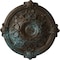 Ekena Millwork Hamilton Ceiling Medallion (Fits Canopies up to 3 3/4"), 17 3/8"OD x 1 3/4"P, Bronze Blue Patina CM17HABBS - alternate 1